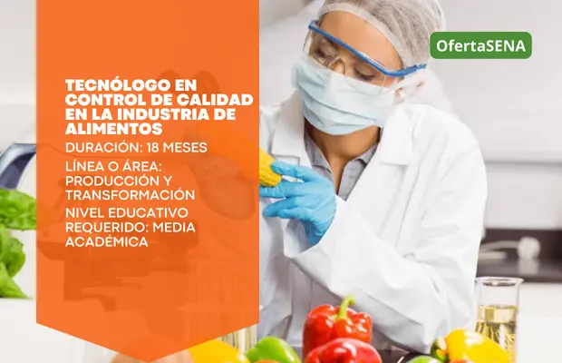 Carrera Tecnólogo en Control de Calidad en La Industria de Alimentos SENA Sofia Plus